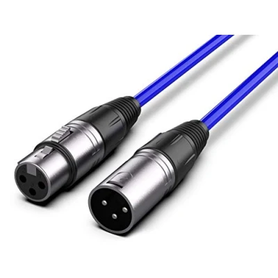 Abbildung von Audibax Silver Cable XLR Macho Hembra 6 Metros Azul