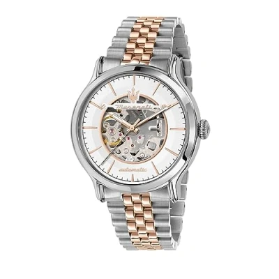 Abbildung von Maserati Epoca Kollektion Saphirglas Uhr, Herren, Größe: One Size, Silberfarben