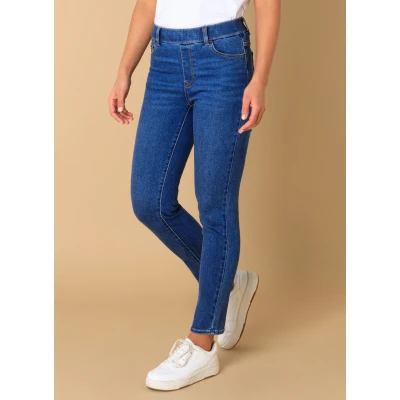 Abbildung von Base Level Jeggings Anabel in blauer Waschung