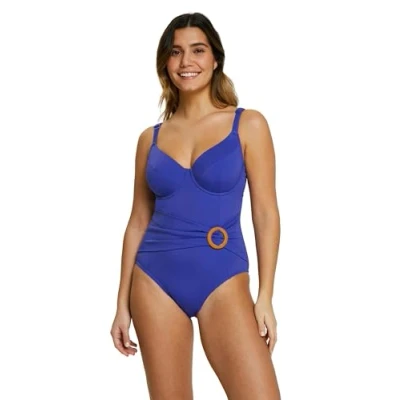 Abbildung von SANS COMPLEXE Damen Elevated Basics 1 Stück Badeanzug Mit Verstärkung, Erhöht, Spectrum Blue, 80C EU