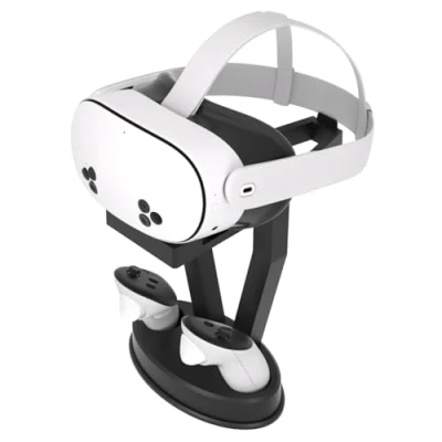 Abbildung von Digicharge VR Headset Ständer für Oculus Meta Quest 3S / 3 2 PS Display Mount Station und Touch Controller, Speicher Halter mit Basis Controller