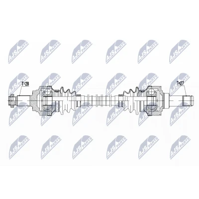 Abbildung von NTY NPW BM 052 Antriebswelle Hinterachse rechts Automatikgetriebe BMW: 3 Touring, Limousine