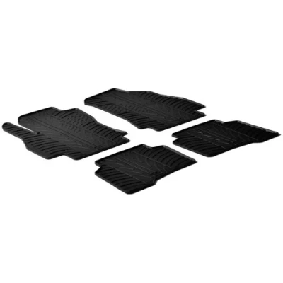 Abbildung von Gledring 0135 Fußmattensatz Gummi vorne und hinten 4 schwarz 750mm 550mm PEUGEOT: Bipper Tepee, FIAT: Qubo, CITROËN: Nemo Kombi