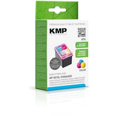 Abbildung von KMP Druckerpatrone H76 color kompatibel zu HP 301XL (CH564EE)