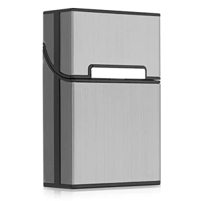 Abbildung von kwmobile Tabakbeutel Zigarettenetui Zigarettenbox Hülle für Zigaretten (1 tlg), aus Aluminium mit Magnetverschluss