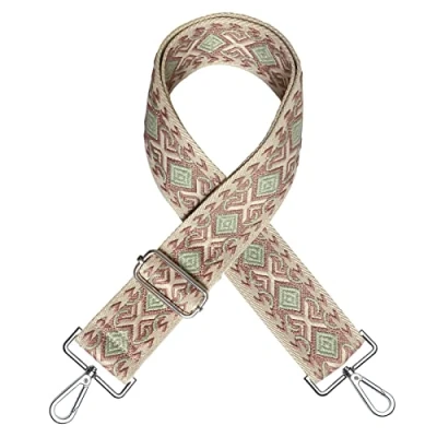 Abbildung von PANMAY Schultergurt für Taschen Breit 5cm Verstellbarer Taschengurt zum Wechseln,Schulterriemen Mehrfarbiger Boho Handtaschen Damen 75 135cm (Stil B)