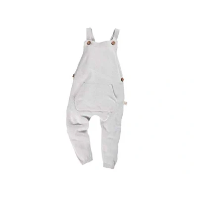 Abbildung von Bio Baby und Kinder Latzhose 100% Baumwolle (kbA) GOTS zertifiziert, Hellgrau Melange, 74/80