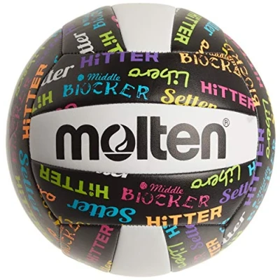 Abbildung von Molten Volleyball Positionen Freizeit Volleyball, Schwarz/Neonfarben, offizielles Produkt, MS500 VBP
