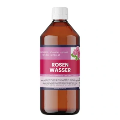 Abbildung von Bio Rosenwasser 500 ml (2x250ml) 100% Reines Rose Damascena Hydrolat für Gesicht, Haare &amp; DIY Kosmetik Organic Water