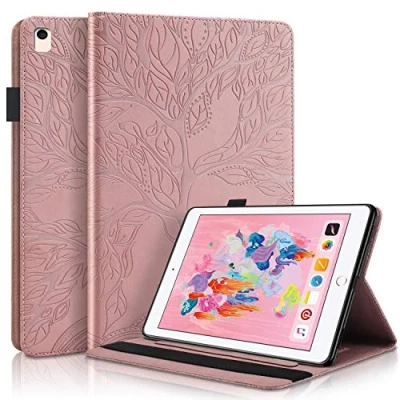 Abbildung von Succtop iPad 2018 6. Generation Hülle, 2017 5. Air/Air 2 PU Lederhülle mit Auto Schlaf/Wach Funktion für Apple 9.7 Zoll 2017/2018 Air/iPad Air Roségold