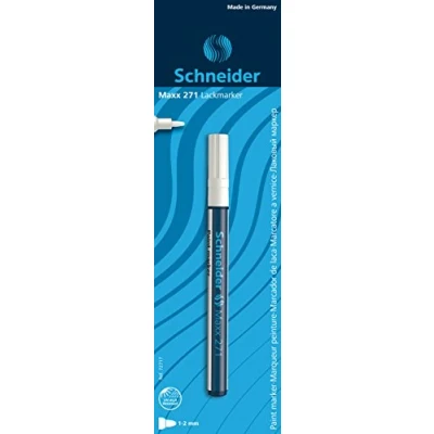 Abbildung von 10 x Schneider Lackmarker Maxx 271 1 2 mm weiß Blisterkarte