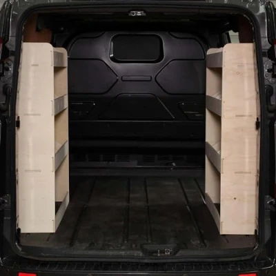 Abbildung von Vanify Kompatibel mit Ford Transit Custom L1 2012+ Fahrzeugeinrichtung Fahrzeugregale, doppelte Regale hinten