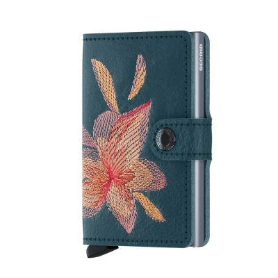 Abbildung von Secrid Miniwallet Portemonnaie Stitch Magnolia petrolio