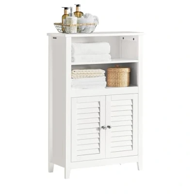 Abbildung von SoBuy Badkommode BZR13, Badschrank mit Zwei Ablagen und Türen Kommode fürs Bad Sideboard