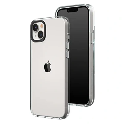 Abbildung von RHINOSHIELD Crystal Clear Case kompatibel mit [iPhone 14 Plus] Fortschrittliche Vergilbungsresistenz, Hohe Transparenz, Personalisierbare und Transparente Schutzhülle Schwarz Kamera Ring