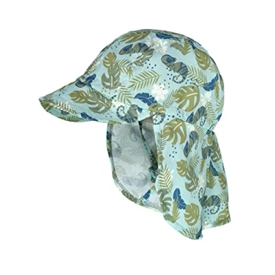 Abbildung von maximo Camaleonte Kindercap Sonnencap Strandcap Sommercap Nackenschutz (53 cm oliv hellgrau)
