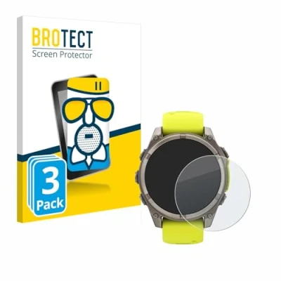 Abbildung von BROTECT Entspiegelungs Schutzglas für Garmin Fenix 8 Solar (47 mm) (3 Stück) Schutz Folie Panzerfolie Glas Matt [Extrem Kratzfest 9H, Anti Reflex]