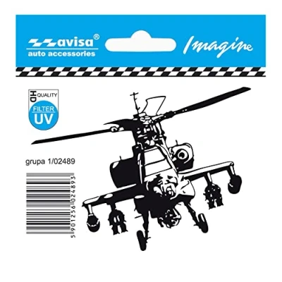 Abbildung von Avisa Auto Tattoo Aufkleber Helicopter 9,6x7cm