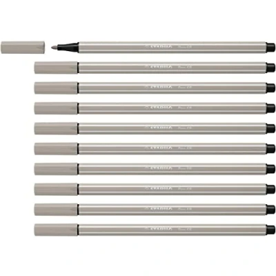 Abbildung von Premium Filzstift STABILO Pen 68 10er Pack warmgrau