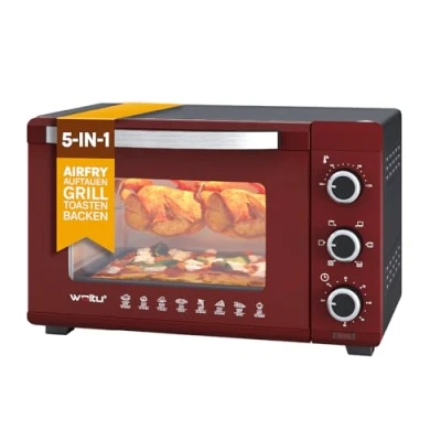 Abbildung von Woltu Minibackofen, 32 Liter, 1600 Watt Herausnehmbares Krümelblech mit Timer