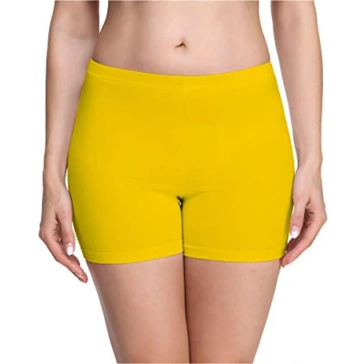 Abbildung von Merry Style Damen Shorts Radlerhose Unterhose Hotpants Kurze Hose Boxershorts aus Viskose MS10 283(Gelb,XS)