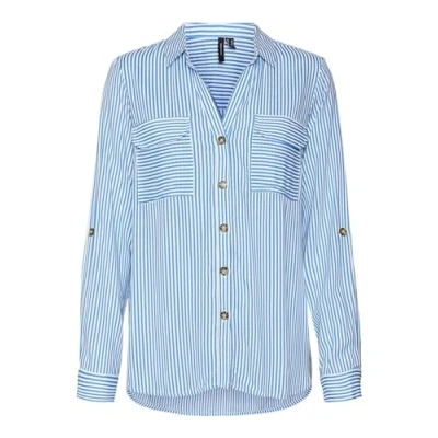 Abbildung von Vero Moda Vmbumpy LS NEW NOOS Hemdbluse, Damen, Größe: Small, Ibiza blue
