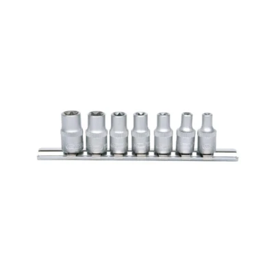 Abbildung von KS TOOLS 911.4355 Steckschlüsseleinsatz Set E Profil Chrom Vanadium Stahl 1/4 Vierkant
