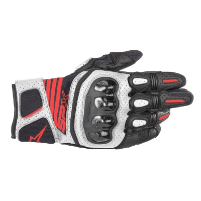 Abbildung von Alpinestars SP X Air Carbon v2 Handschuh schwarz / weiß fluo rot L