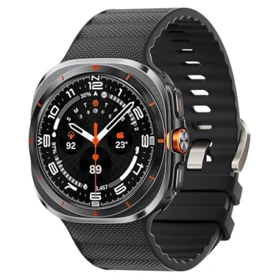 Abbildung von Galaxy Watch Ultra Armband Silikon,PeakForm Band für Samsung Herren Damen,Robust Langlebig Silicone Stoff Nylon Straps Funktionelles Sportarmband