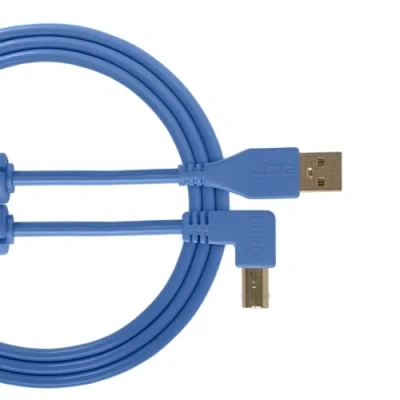 Abbildung von UDG GEAR Kabel USB 2.0 (A B) abgewinkelt, Hellblau, 2 m Audio optimiertes Ultimate Audiokabel für DJs und Produzenten zur Maximierung ihrer Leistung
