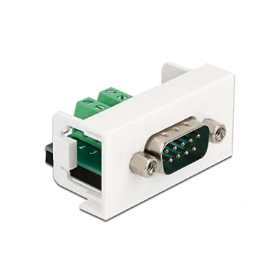 Abbildung von Delock Easy 45 Modul D Sub 9 Pin Stecker zu 10 Terminalblock 22,5 x mm