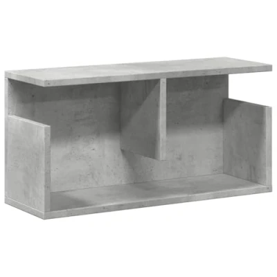 Abbildung von vidaXL Wandschrank, Hängeschrank mit Stauraum, Wandregal für Wohnzimmer, Hängeregal Hängevitrine Wandvitrine, Modern, Betongrau Holzwerkstoff