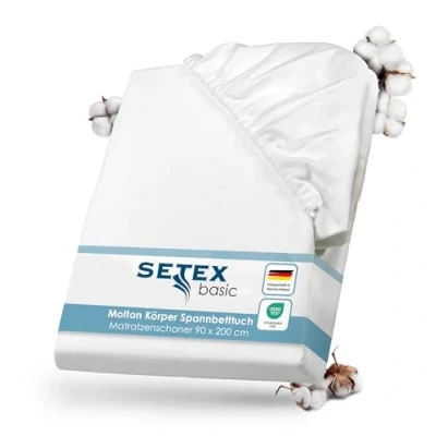 Abbildung von SETEX Matratzenauflage &quot;Auflage, Allergiker geeignet (Hausstauballergiker)&quot;, Molton Köper, in 90x200 cm, Feuchtigkeitsabsorbierend
