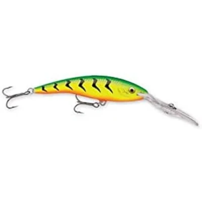 Abbildung von Rapala Deep Tail Dancer Angelköder Angelzubehör aus Balsaholz Stabile Tauchschaufel Süßwasser Spinnköder Lauftiefe 6m Fischköder 9cm, 13g Hergestellt in Estland Bleeding Tiger