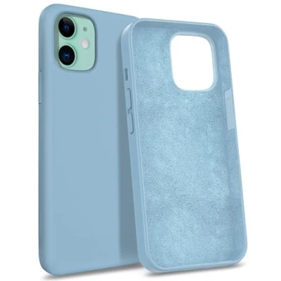 Abbildung von MyGadget Hülle kompatibel mit iPhone 11 Gummierte Handyhülle [ 3 Layer Struktur ] Schutzhülle Soft Inlay &amp; Hardcase Cover außen Baby Blue