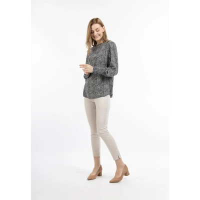 Abbildung von Dreimaster Blusenshirt Damen Schwarz Weiss