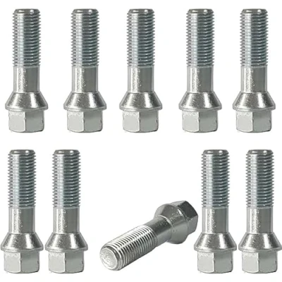 Abbildung von 10 Radschrauben Radbolzen Kegelbund silber M14x1,5 40mm (Teilgewinde)