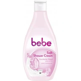 Abbildung von bebe Soft Shower Cream (250 ml), cremiges Duschgel für trockene Haut, Hautpflege Duschcreme mit sanftem Duft, spendet langanhaltende Feuchtigkeit