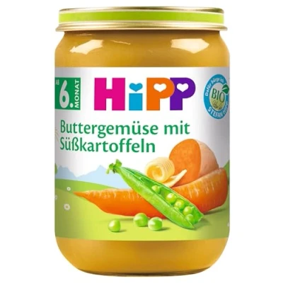 Abbildung von HiPP Buttergemüse mit Süßkartoffeln, 6er Pack (6 x 190 g)
