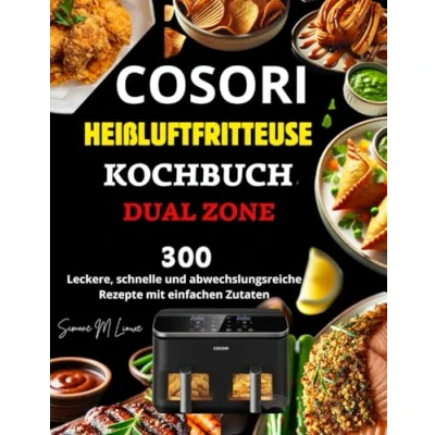 Abbildung von Cosori Heißluftfritteuse Kochbuch Dual Zone: 300 leckere, schnelle und abwechslungsreiche Rezepte mit einfachen Zutaten