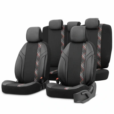 Abbildung von Otom HORIZON 1801 OT86743 Sitzschonbezug Rot Textil vorne, hinten