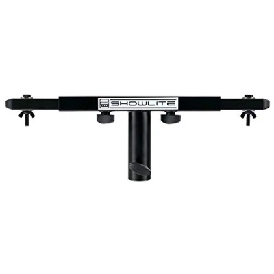 Abbildung von Showlite SAT 02 T Dual Quertraverse (Querträger für 2 Scheinwerfer, aufsteckbar auf 35 mm Stativrohr, Stahl) schwarz
