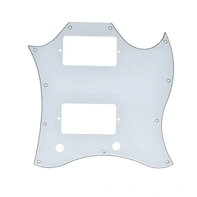 Abbildung von Dopro American Standard SG Guitar Full Face Pickguard passend für USA Gibson Special Gitarre, Weiß, 3 lagig