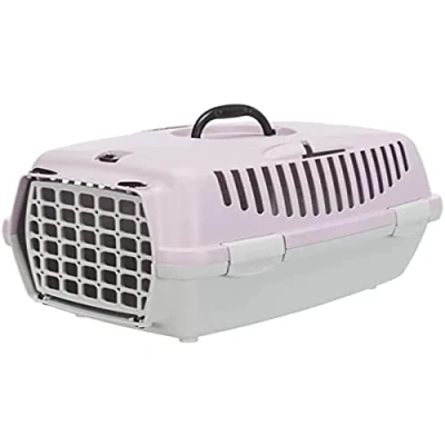 Abbildung von TRIXIE Tiertransportbox Transportbox Capri hellgrau/flieder für Katzen