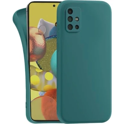 Abbildung von MyGadget Hülle für Samsung Galaxy A51 4G robuste Silikon Schutzhülle TPU Case Slim Silikonhülle Back Cover Kratzfest Handyhülle Olivgrün