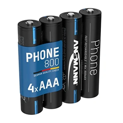 Abbildung von ANSMANN AG Telefon Akku AAA 800mAh 1,2V, 4 Stück, DECT 800 mAh (1.2 V)