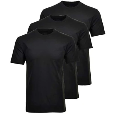 Abbildung von RAGMAN Herren T Shirt 3er Pack Rundhals, SCHWARZ, L