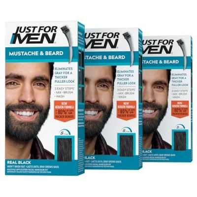 Abbildung von Just for Men Brush In Farben und Bürste für Schnurrbart Bart, 1 Set (3 teilig)