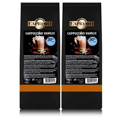 Abbildung von 2x Caprimo Café Vanille Cappuccino Kakaogetränkepulver 1 kg Aromatisiertes Instant