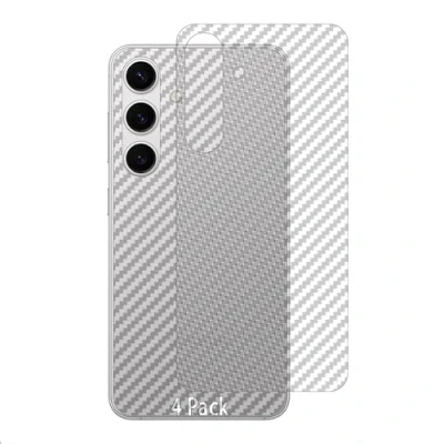 Abbildung von GIOPUEY Rückseite Folie Kompatibel mit Samsung Galaxy S24, [4 Stück] 0.1mm Ultradünn Carbon Muster Folie, Kratzfest Anti Fingerabdruck rutschfest